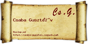 Csaba Gusztáv névjegykártya