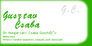 gusztav csaba business card